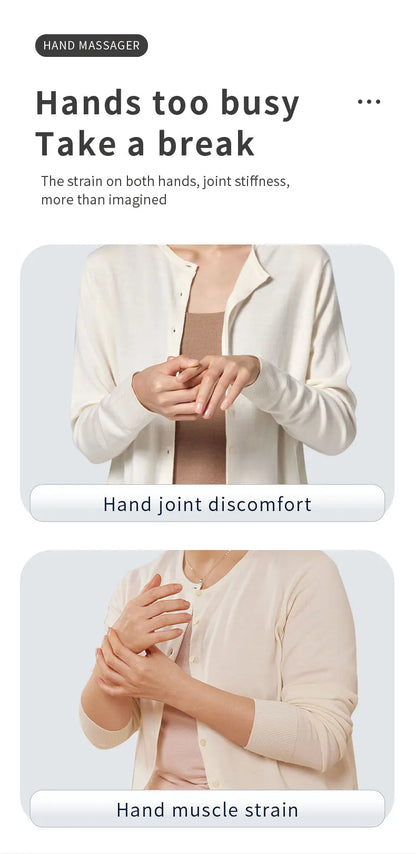 Electric Hand Massager with Air Compression, Heat Therapy & UV Sterilization