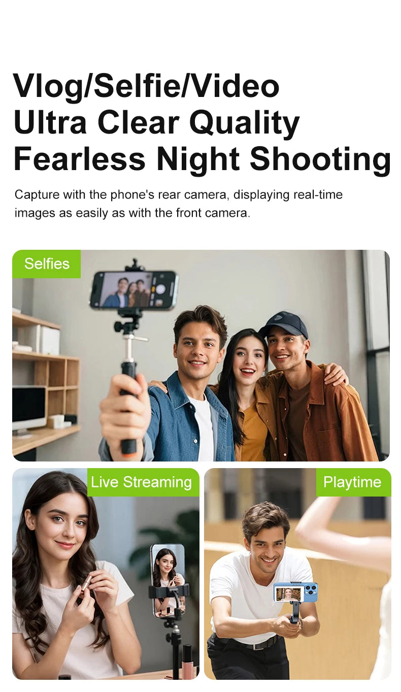 Magnetic Phone Monitor: HD Wireless External Screen for Selfie & Vlogging