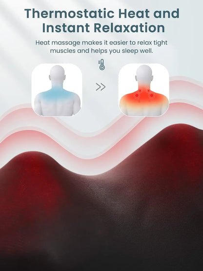Shiatsu Neck & Shoulder Massager with Heat - Electric Back Massage