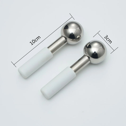 Stainless Steel Cooling Ice Globes for Facial Massage and Skin Revitalization