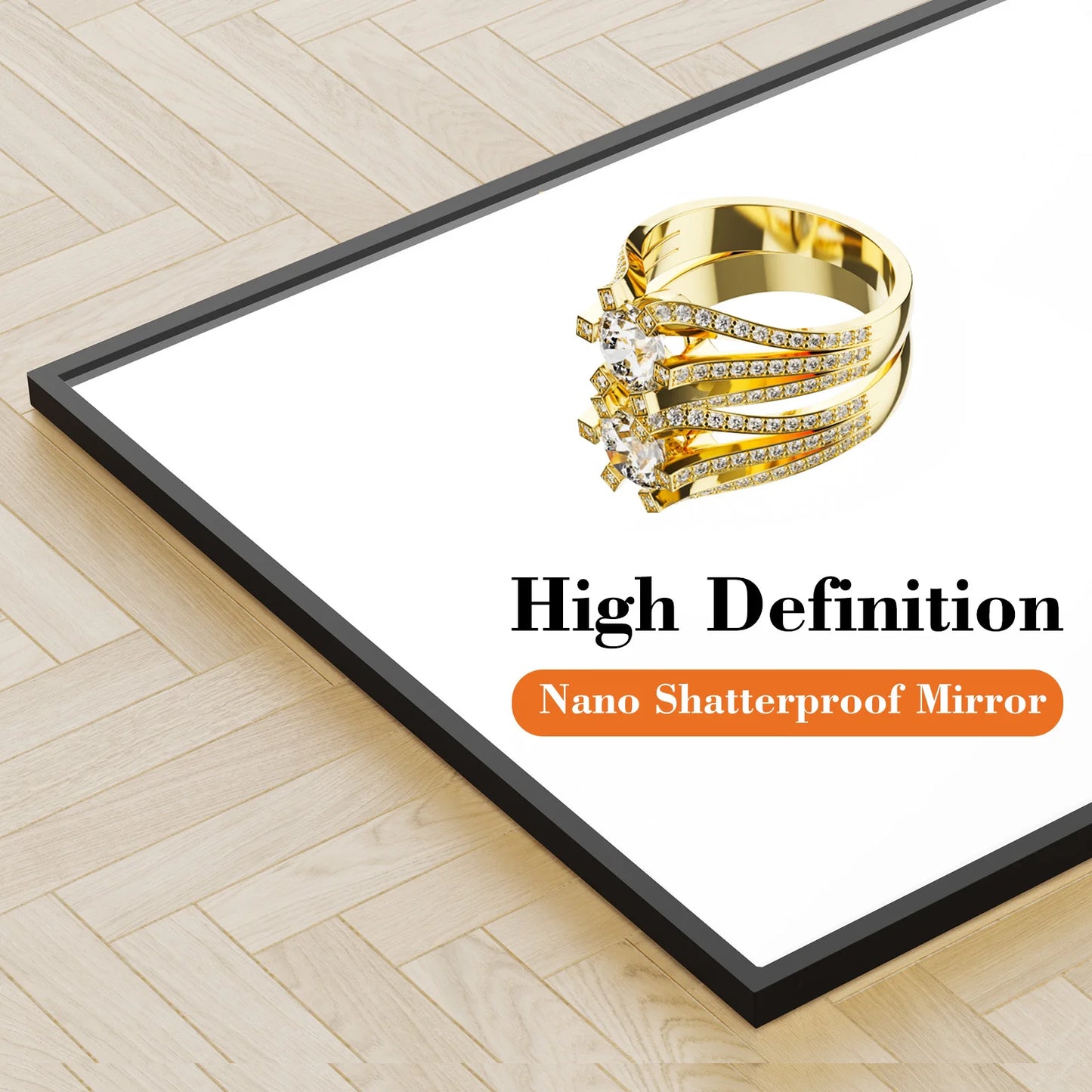 64" x 21" Full Length Standing Mirror – Floor, Wall-Mounted or Leaning