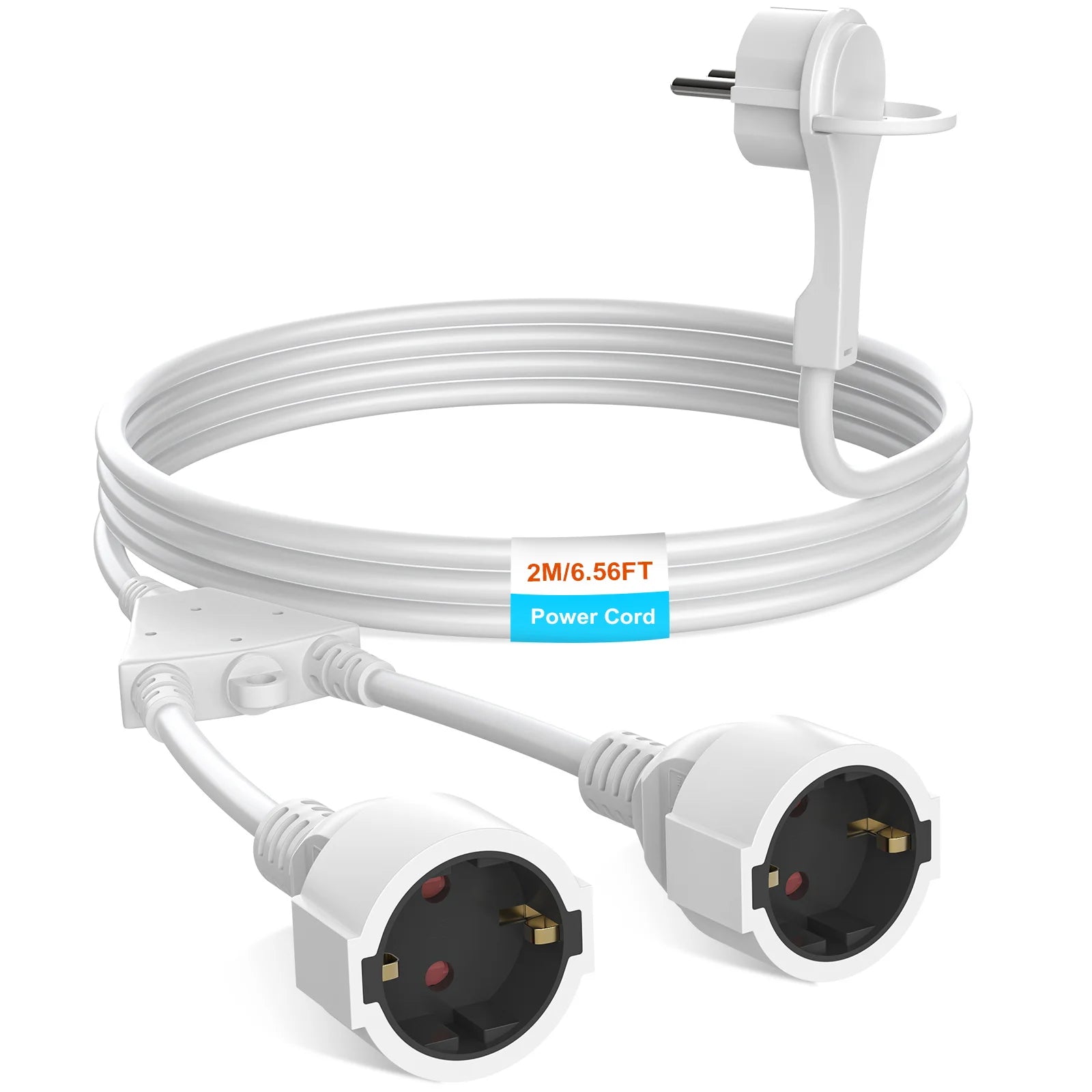 Heavy Duty EU Extension Cord - 4000W Waterproof Power Socket for Home - 20