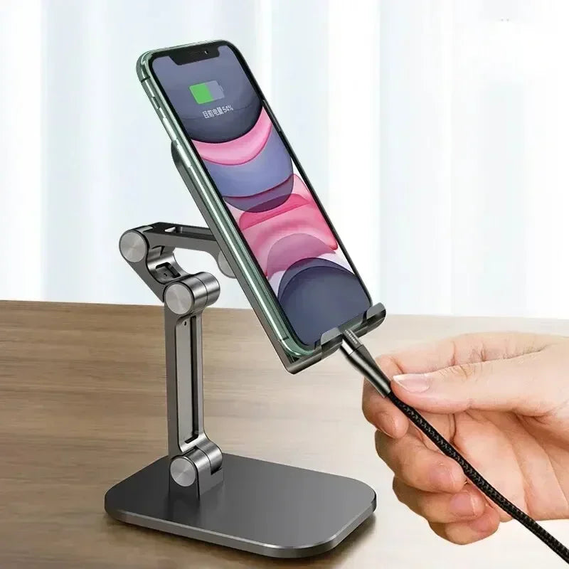 Foldable Desktop Phone & Tablet Stand - Adjustable Universal Holder