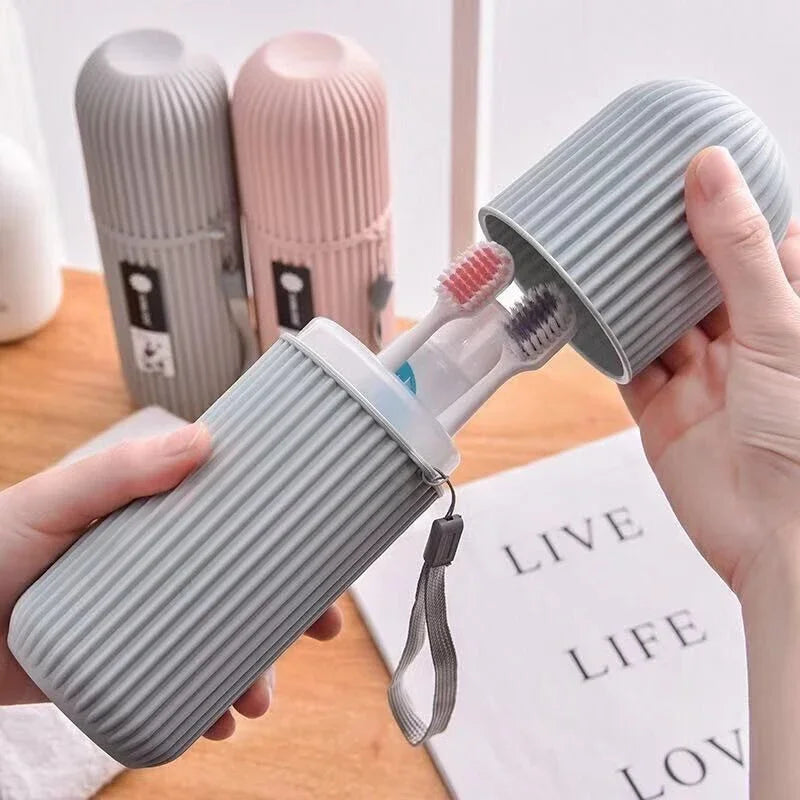 Portable Travel Toothbrush & Toothpaste Holder Case - Eco-Friendly Storage
