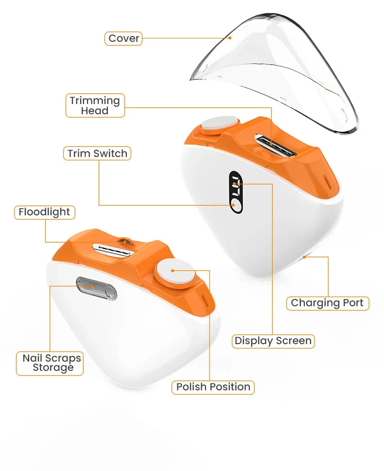 Automatic Electric Nail Clipper & Trimmer with LED Light - 13