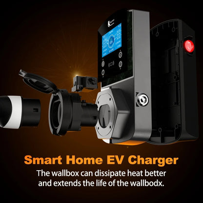 22KW Smart EV Wallbox Charger - WiFi App Control & Weatherproof EVSE