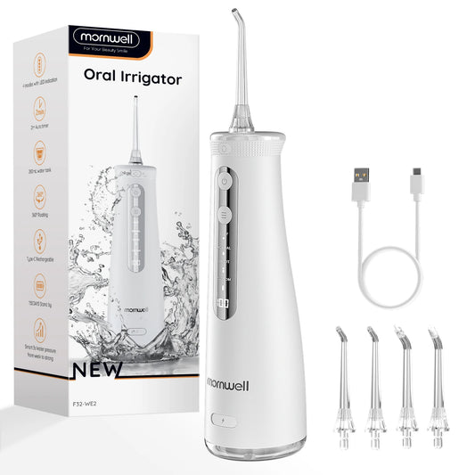 Portable Cordless Water Flosser - Rechargeable Oral Irrigator for Deep Teeth Cleaning