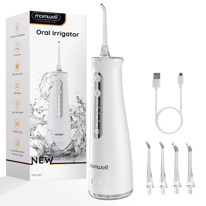 Electric Cordless Water Flosser - Portable Oral Irrigator with 4 Cleaning Modes