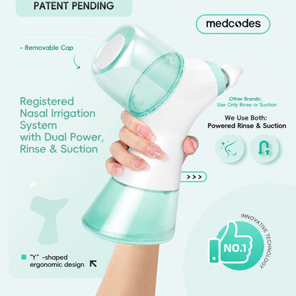Electric Nasal Irrigator - Sinus Rinse Machine for Congestion Relief