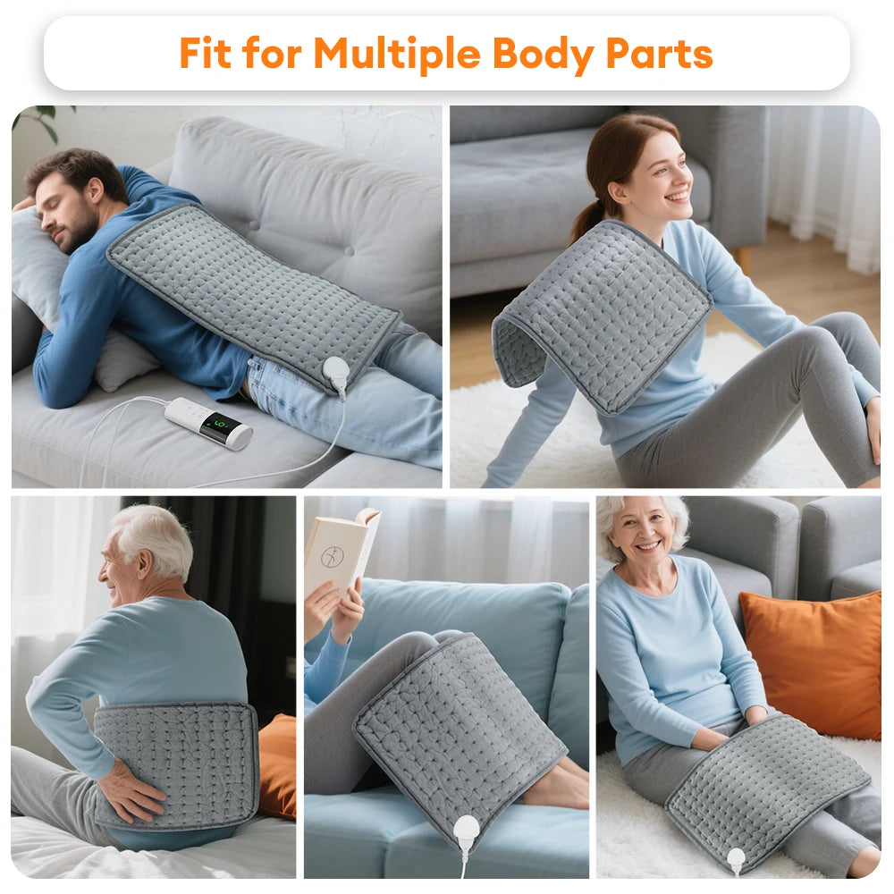 Electric Heating Pad for Back and Neck Pain Relief with 9 Temperature Settings