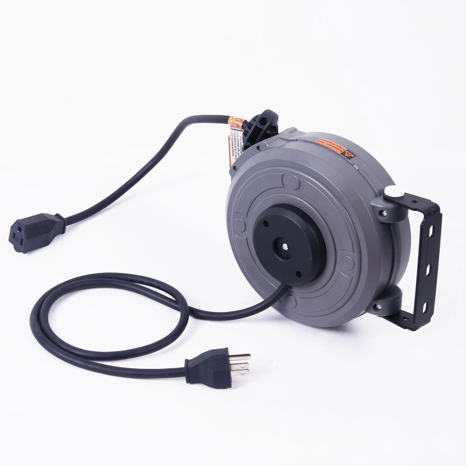 Retractable Electric Cable & Hose Reel - 6m Auto-Rewind Wall Mount Organizer - 4