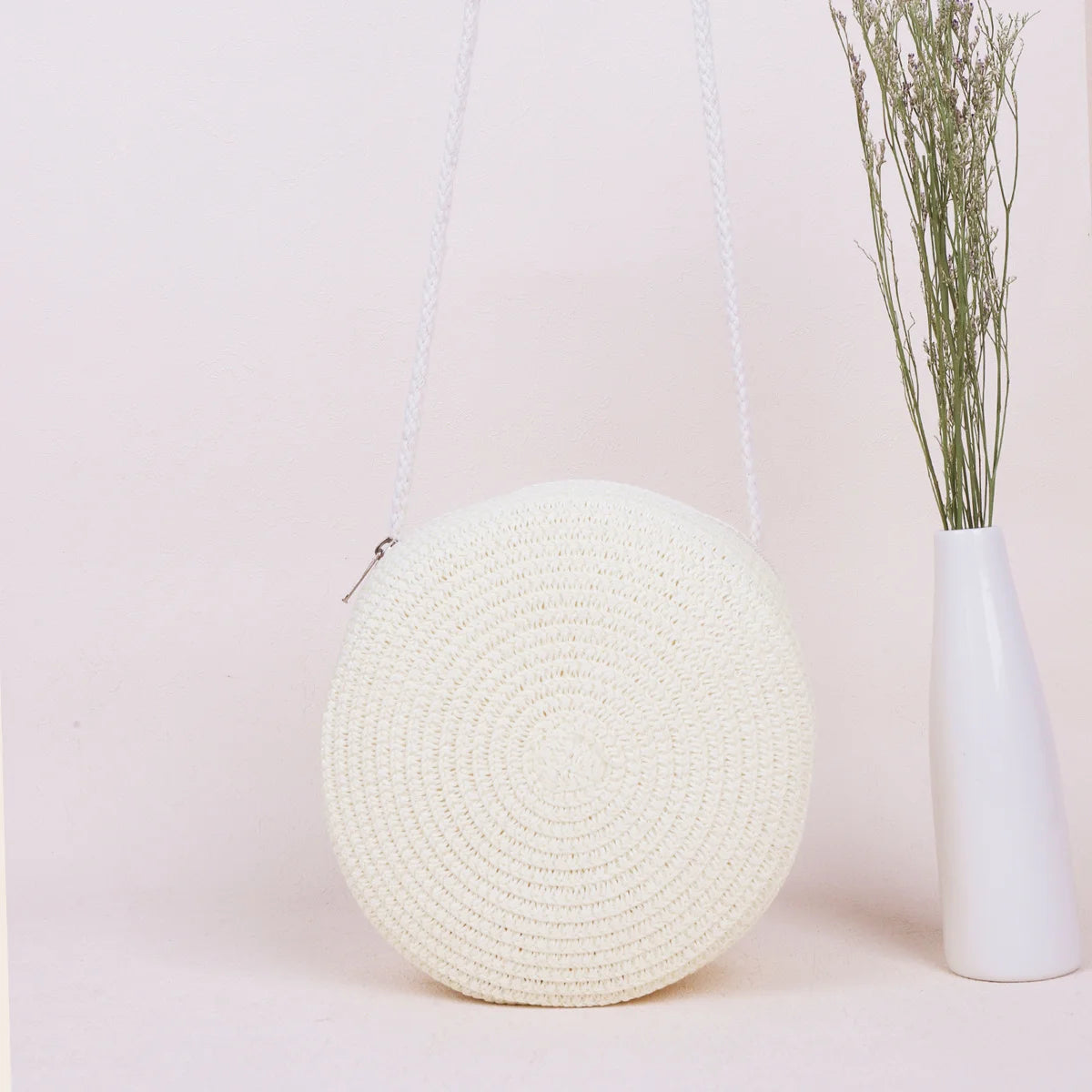 Luxury Round Straw Crossbody