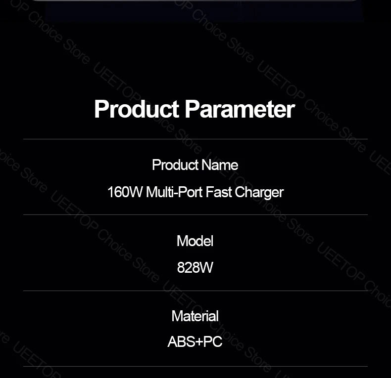 160W GaN Desktop USB Charging Station with 15W Wireless Charger - 19
