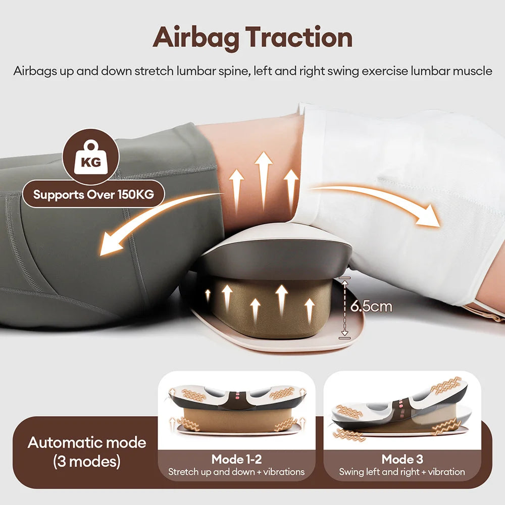 Electric Lumbar Traction Massager with Heat & Vibration