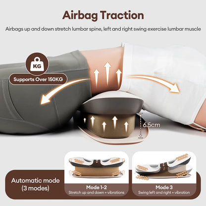 Electric Lumbar Traction Massager with Heat & Vibration