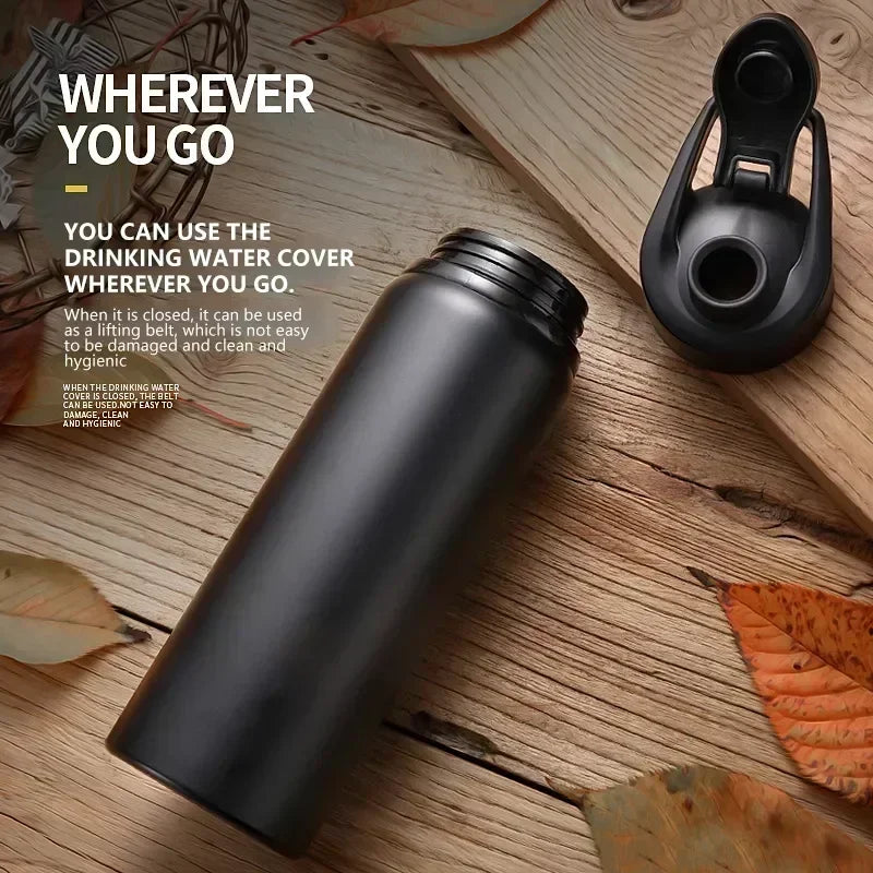 Portable Stainless Steel Sports Water Bottle - 700ml Leak-Proof Flask - 4