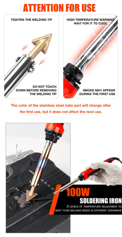 50W/100W Plastic Welder & Leather Smoothing Iron for Bumper Repair