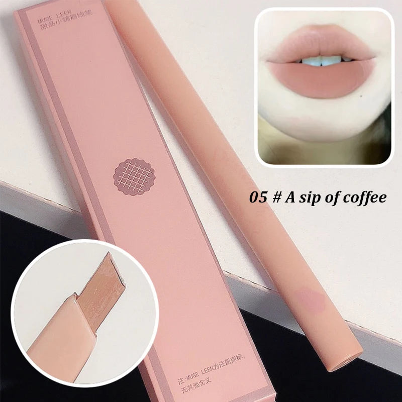 Waterproof Matte Lip Liner Pencil - Long-Lasting Automatic Shaping Pen