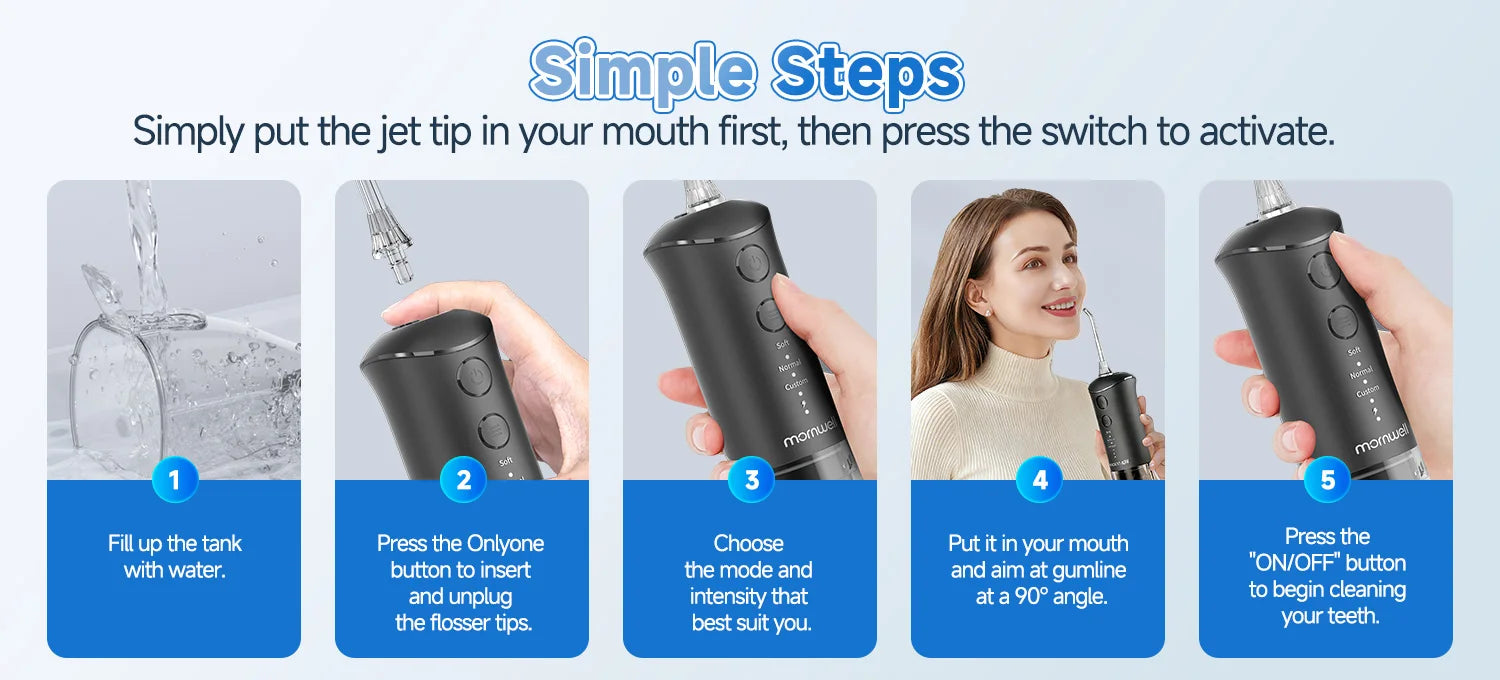 Portable Water Flosser and Sonic Electric Toothbrush Oral Care Combo Set - 10