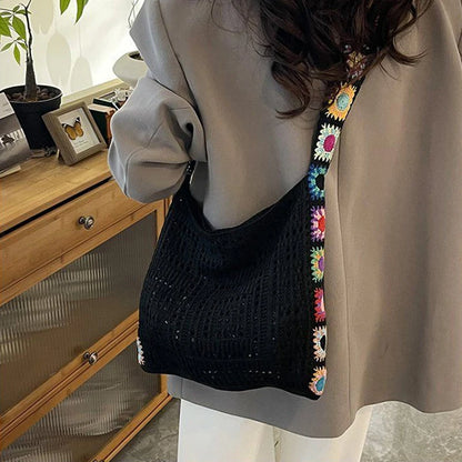 Luxury Boho Crochet Tote Bag