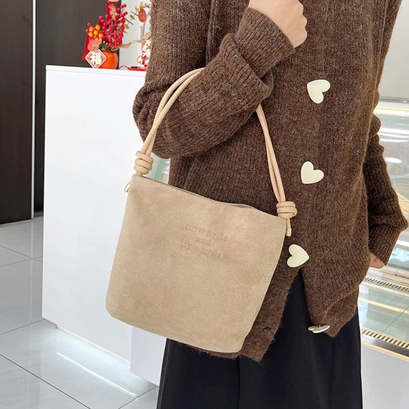 Luxury Retro Suede Tote