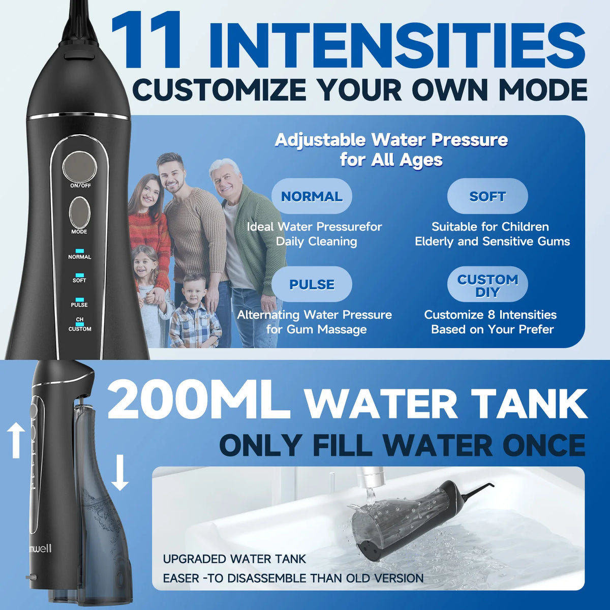 Cordless Water Flosser for Teeth Deep Cleaning & Gum Health