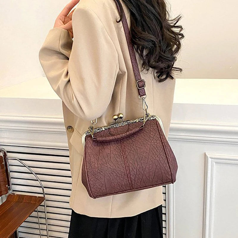 Luxury Vintage Alligator Kiss-Lock Bag