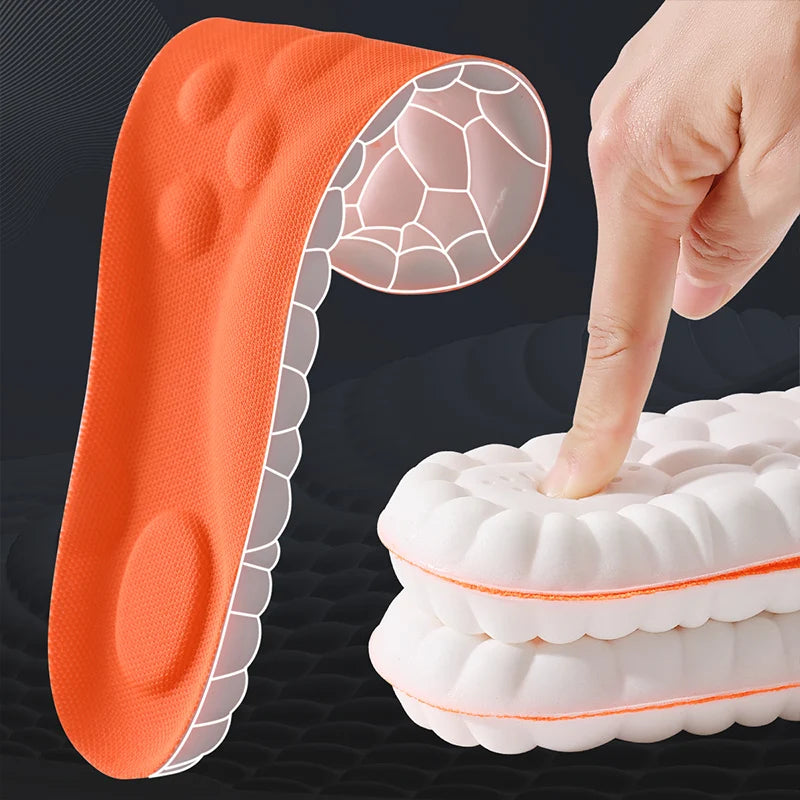 Latex Sport Insoles: Breathable Arch Support & Shock Absorption Shoe Pads - 1