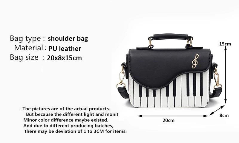 Luxury Piano Novelty Crossbody Bag