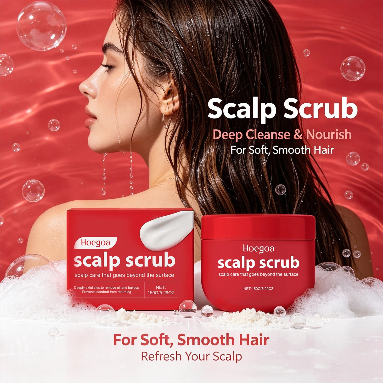 Deep Cleansing Scalp Scrub Exfoliator for Dandruff Relief and Oil Control - 2
