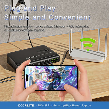 36W Mini DC UPS Backup Power Supply for Router & CCTV - Uninterruptible
