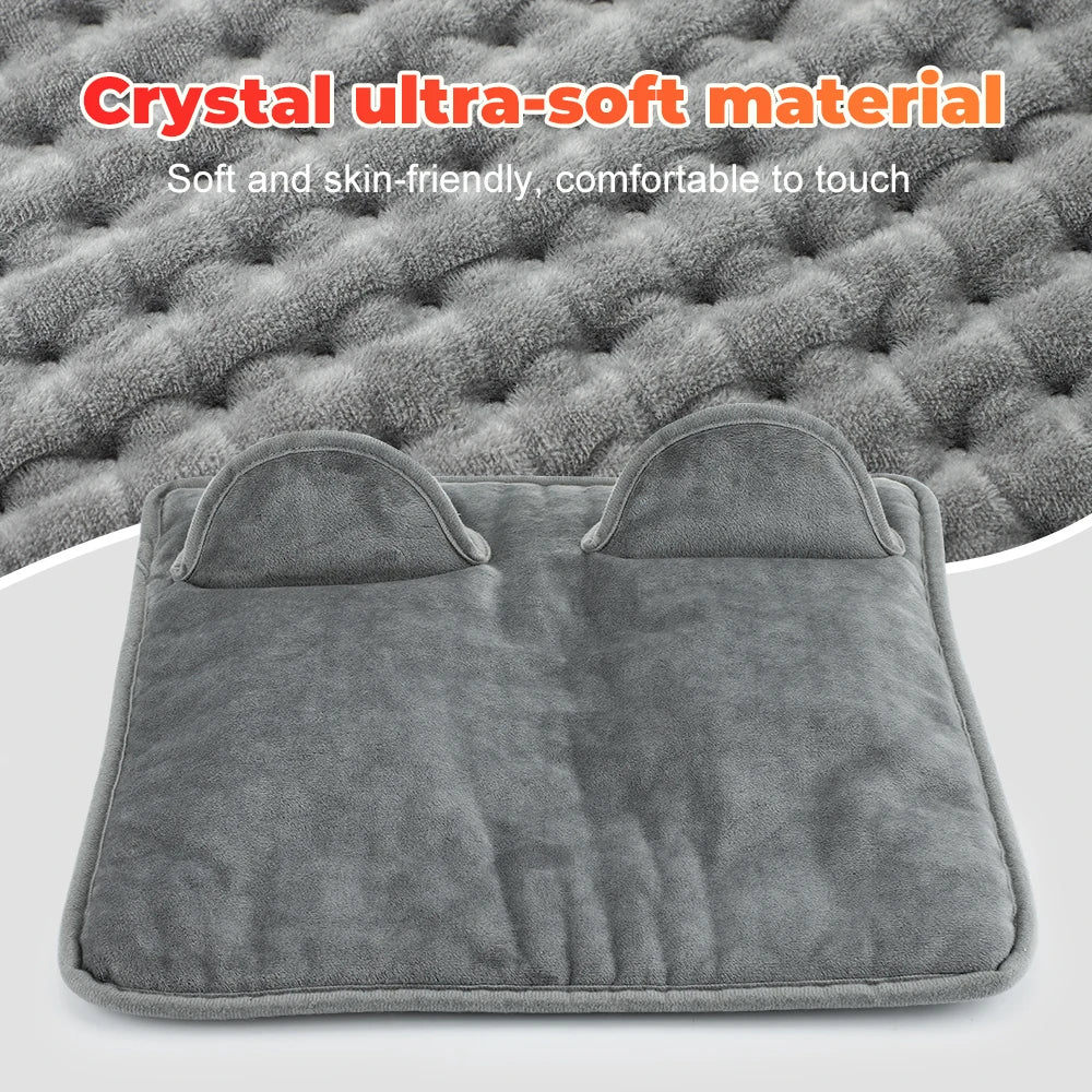 Electric Heated Foot Warmer - Adjustable Temperature & Timer Desk Heating Pad - 12