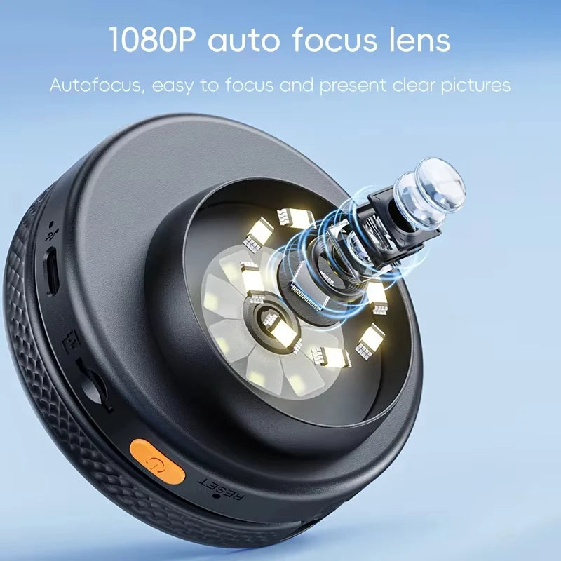 1080P Foldable Handheld Digital Microscope - 500X Zoom Magnifier with 2" IPS Screen