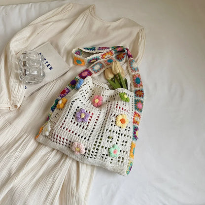 Luxury Boho Crochet Tote Bag