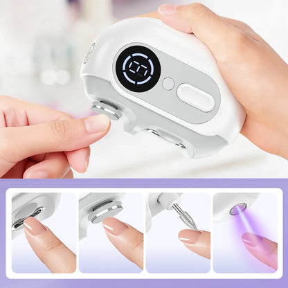 4-in-1 Electric Nail Clipper with UV Lamp and Precision Polisher