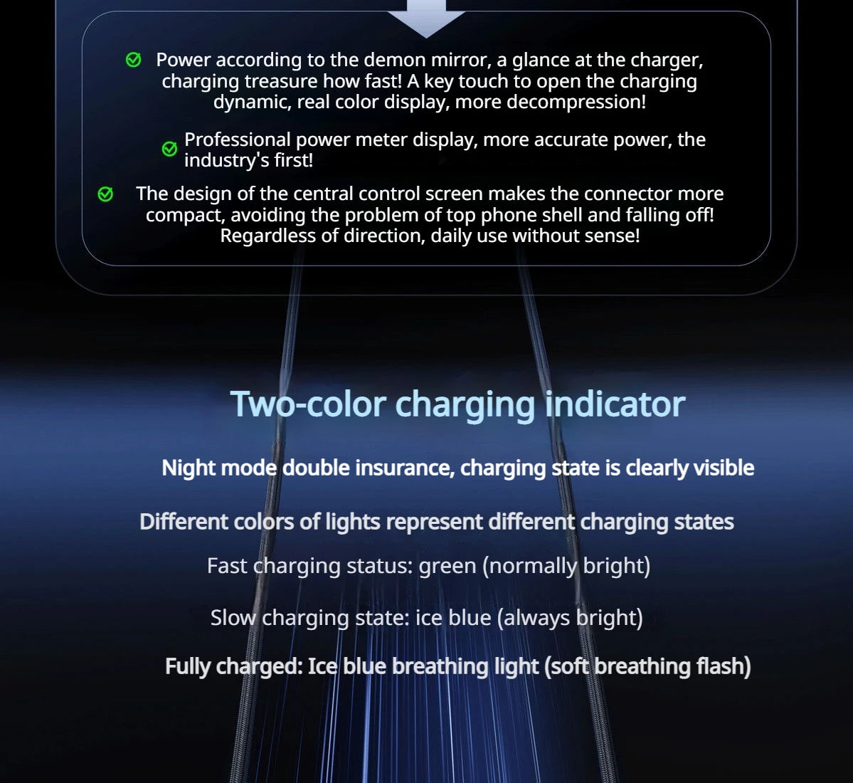 240W USB-C Fast Charging Cable with Real-Time LED Power Display - 13