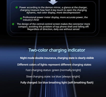 240W USB-C Fast Charging Cable with Real-Time LED Power Display
