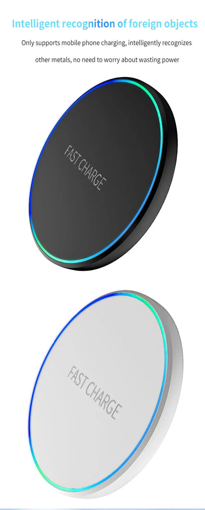 15W Fast Wireless Charging Pad - Slim Qi-Certified Charger for All Devices