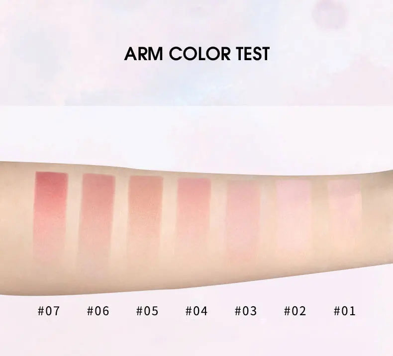 Natural Matte Face Blush & Highlighter Compact - Long-Lasting Glow Palette - 17