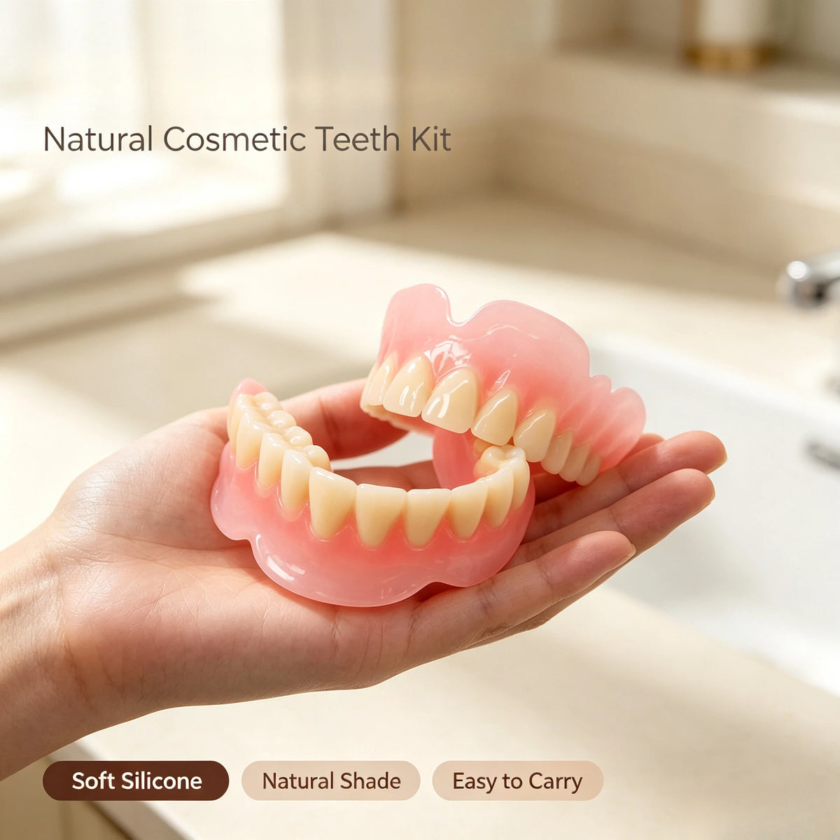 Cosmetic Smile Veneers - Comfortable Upper & Lower Natural Look Teeth