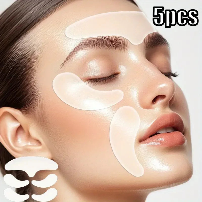 Reusable Silicone Anti-Wrinkle Patches - Face, Forehead & Neck Smoothing Set