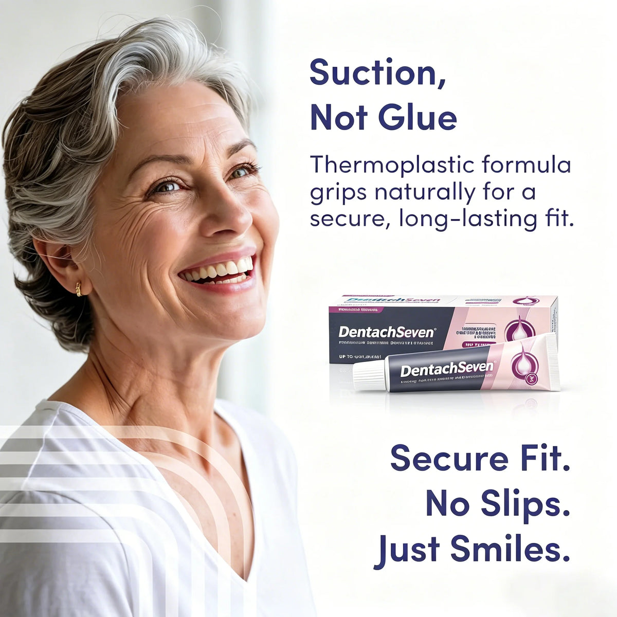 Waterproof Denture Adhesive Cream - Zinc-Free Long-Lasting Strong Hold Gel