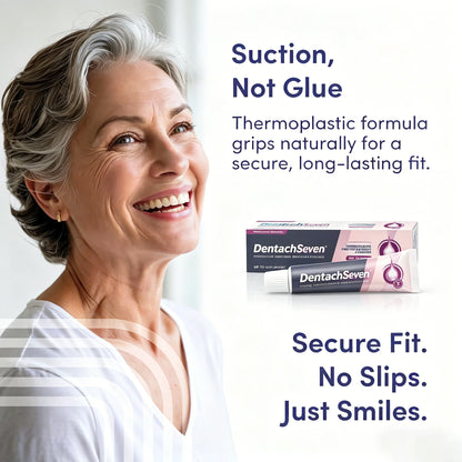 Waterproof Denture Adhesive Cream - Zinc-Free Long-Lasting Strong Hold Gel