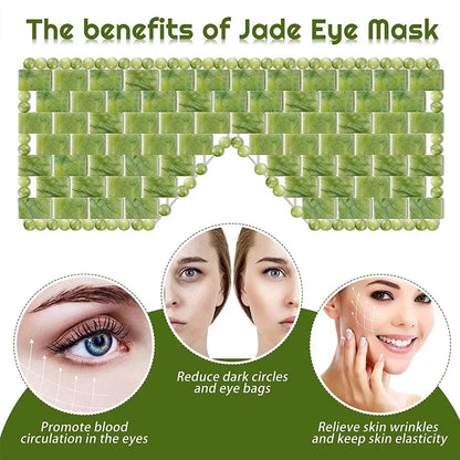 Natural Jade Cooling Eye Mask - Anti-Puffiness & Stress Relief Spa Mask