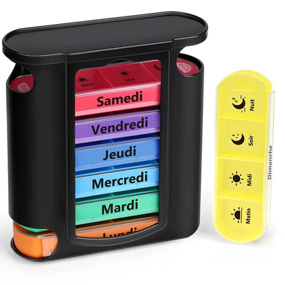 7-Day Weekly Pill Organizer 4 Times a Day Pill Box