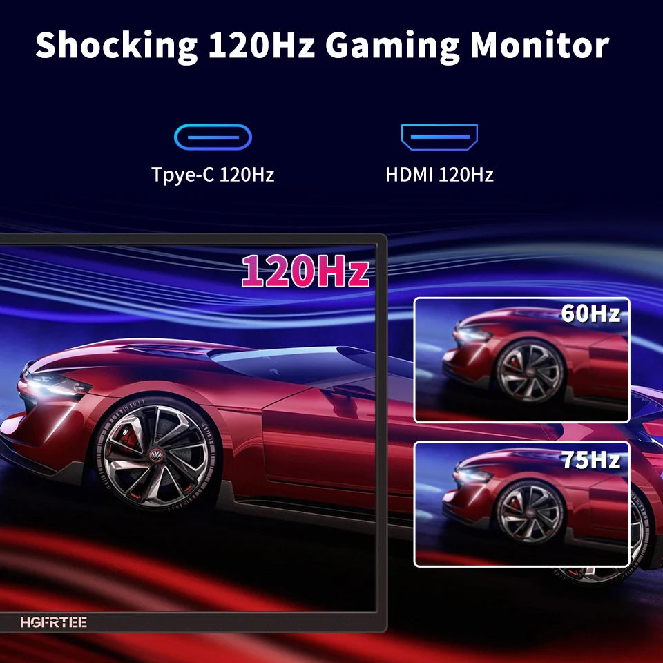 18.5" 120Hz Portable Monitor - 1080P IPS HDR Gaming Display - 11