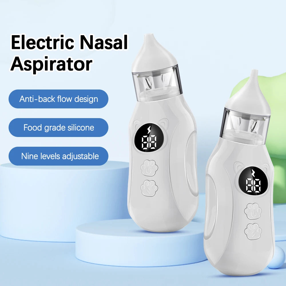 Electric Baby Nasal Aspirator with Soothing Music & Adjustable Suction