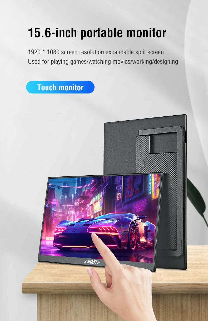 15.6" Portable IPS Monitor 1080P HDR - Touch & Non-Touch Options