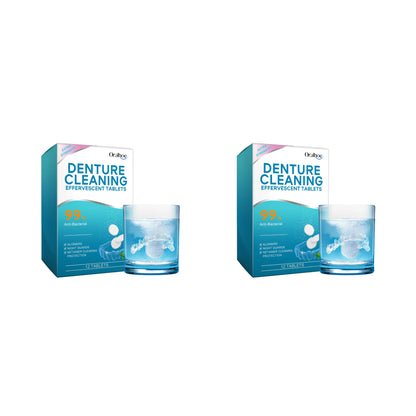 Denture Cleaning Effervescent Tablets - Antibacterial Retainer & Aligners Cleaner