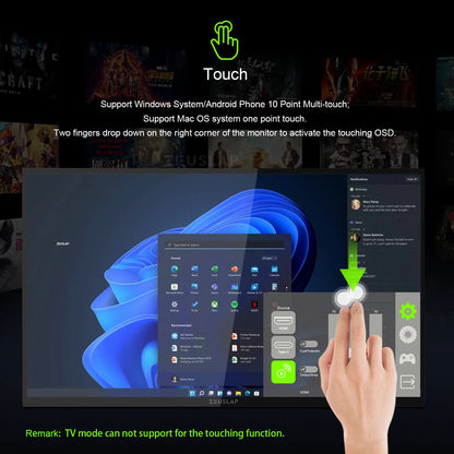18.5" Smart Portable Touch Monitor with Google TV & Built-in Streaming